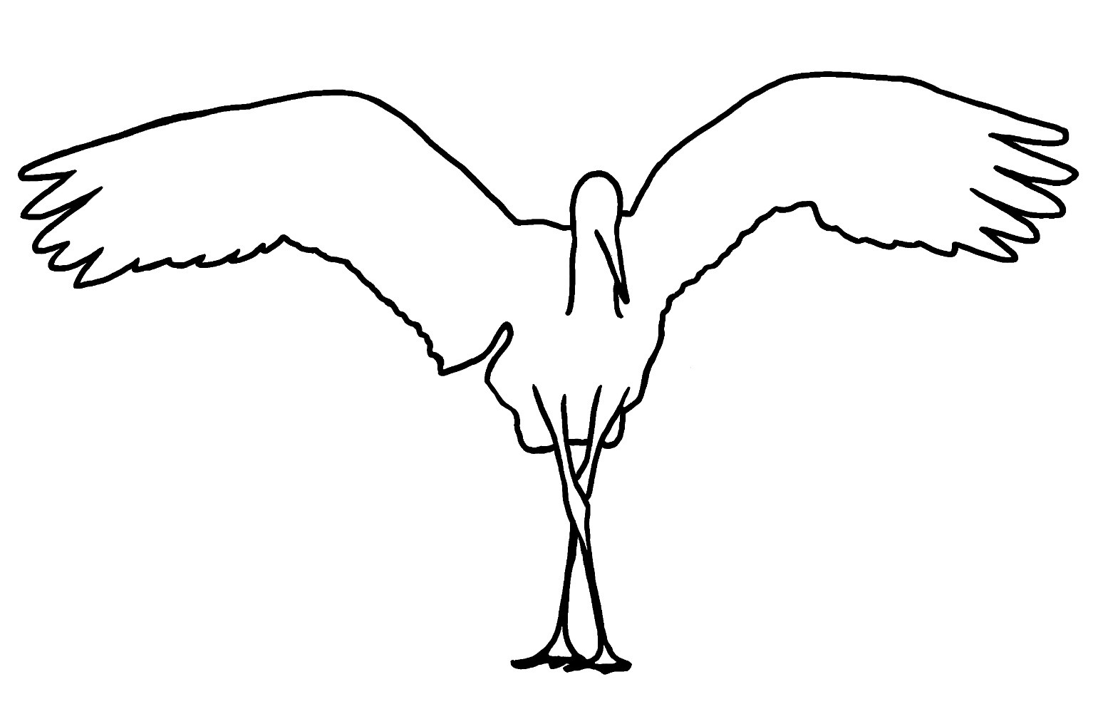 A black outline of a crane